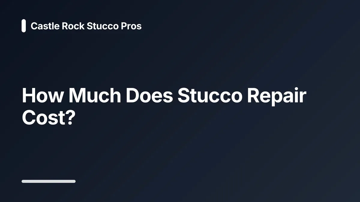 stucco repair cost calculator