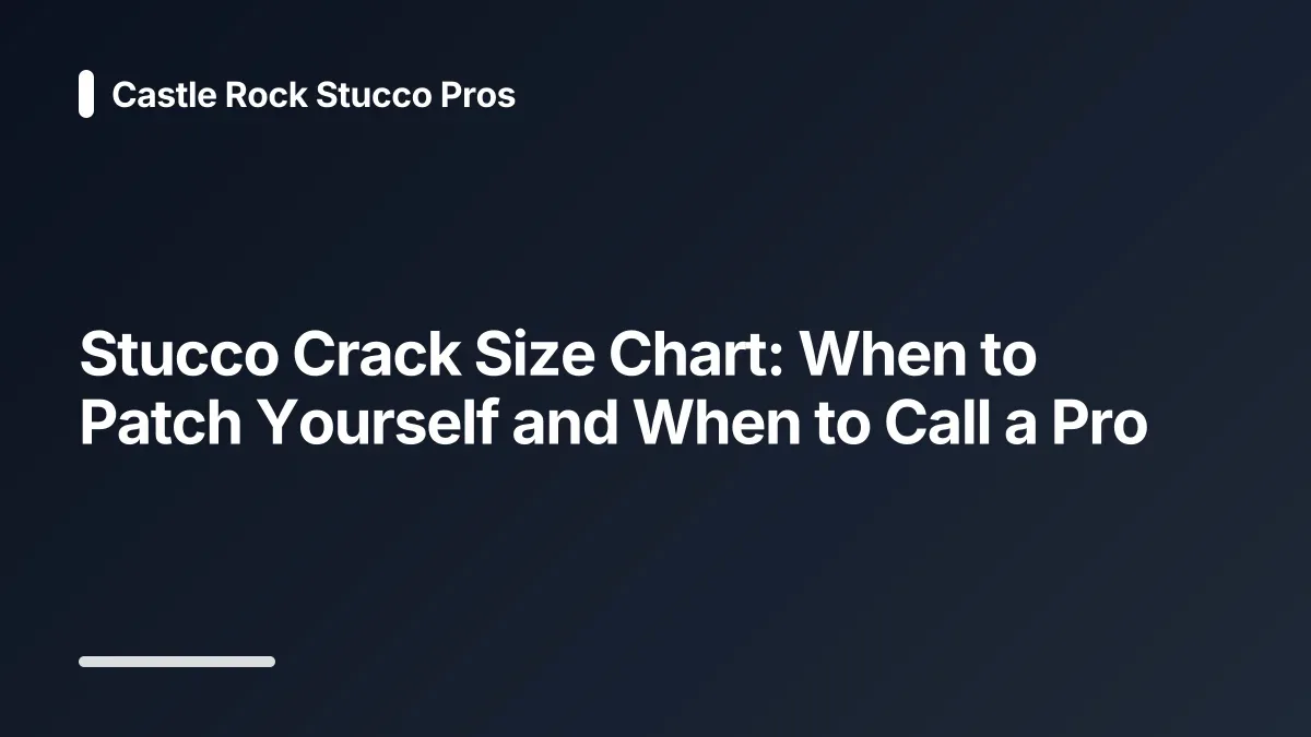stucco crack size chart