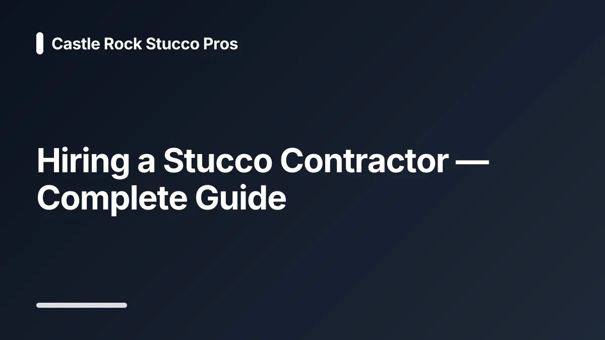 stucco contractors near me