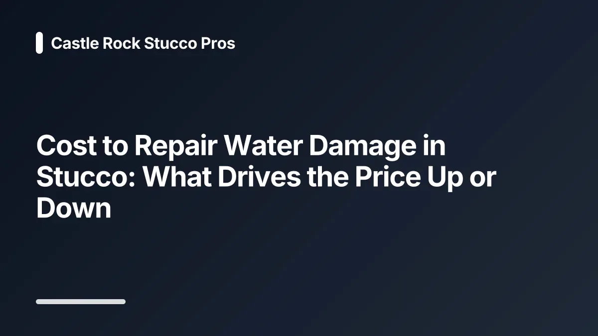stucco repair cost factors